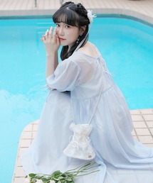 miolite | バック リボン デザイン シアー ワンピース miolite(ワンピース)