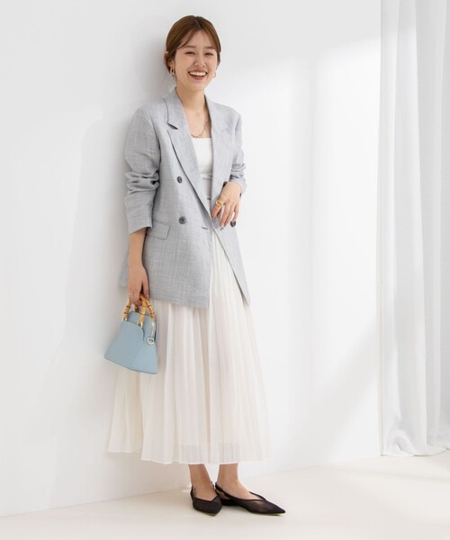 NOLLEY’S（ノーリーズ）の「オーガンジープリーツスカート（スカート・レディース・オフホワイト/ベビーピンク/ブラック・1/2）」の12枚目の写真