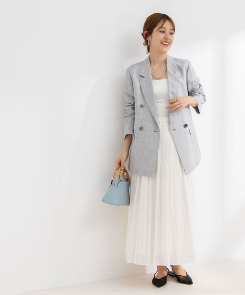 NOLLEY’S（ノーリーズ）の「オーガンジープリーツスカート（スカート・レディース・オフホワイト/ベビーピンク/ブラック・1/2）」の13枚目の写真