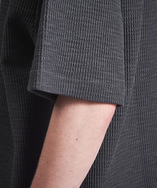 MONKEY TIME（モンキータイム）の「ラッセル ライン スキッパー ポロシャツ（ポロシャツ・メンズ・ブラック/ダークグレー・S/M/L/XL）」の14枚目の写真