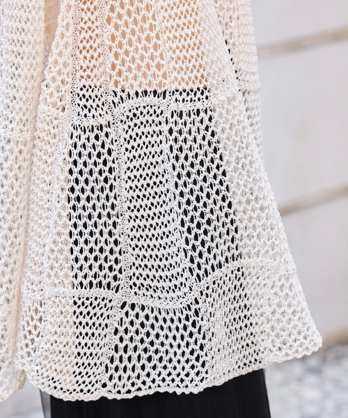 seyto（セイト）の「Mesh knit layered tank top / メッシュニット