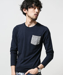 NANO universe | ニットポケットクルーネックTee L/S(Tシャツ/カットソー)