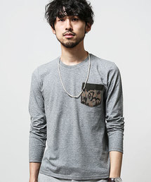 NANO universe | ニットポケットクルーネックTee L/S(Tシャツ/カットソー)