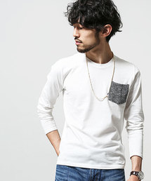 NANO universe | ニットポケットクルーネックTee L/S(Tシャツ/カットソー)