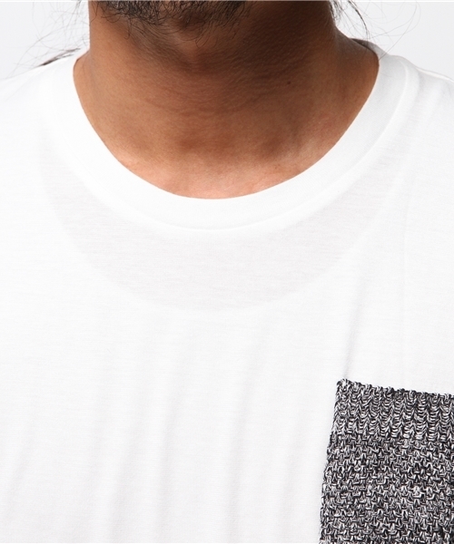 NANO universe（ナノユニバース）の「ニットポケットクルーネックTee L/S（Tシャツ/カットソー・メンズ・ホワイト/ネイビー/グレー/ブラック・MEDIUM/SMALL/LARGE/X-LARGE）」の8枚目の写真