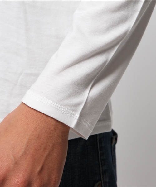 NANO universe（ナノユニバース）の「ニットポケットクルーネックTee L/S（Tシャツ/カットソー・メンズ・ホワイト/ネイビー/グレー/ブラック・MEDIUM/SMALL/LARGE/X-LARGE）」の9枚目の写真