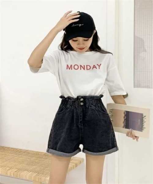 ☆DIANTE☆ロールアップデニムショートパンツ☆ セール】ロールアップデニムショートパンツ（デニムパンツ