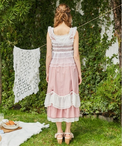 axes femme（アクシーズファム）の「ローズリボンチェックワンピース