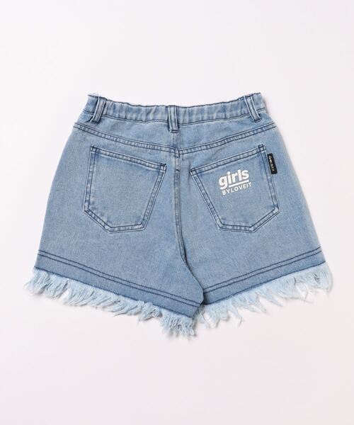 by LOVEiT(バイラビット)の「フリンジデニムショートパンツ(デニムパンツ・キッズ・サックスブルー/オフホワイト・130cm/140cm/150cm/160cm/120cm)」の15枚目の写真