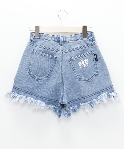 by LOVEiT(バイラビット)の「フリンジデニムショートパンツ(デニムパンツ・キッズ・サックスブルー/オフホワイト・130cm/140cm/150cm/160cm/120cm)」の10枚目の写真