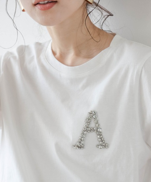 AMELY(エミリー)の「ビジューモチーフTシャツ(Tシャツ/カットソー・レディース・ホワイト/ブラック・フリー)」の22枚目の写真