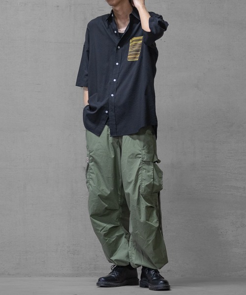 JOHN'S CLOSET（ジョンズクローゼット）の「【i】バルファレースポケット ブロードビッグシャツ（シャツ/ブラウス・メンズ・ブラック/ホワイト・MEDIUM/LARGE/X-LARGE）」の12枚目の写真