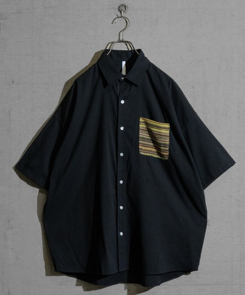 JOHN'S CLOSET（ジョンズクローゼット）の「【i】バルファレースポケット ブロードビッグシャツ（シャツ/ブラウス・メンズ・ブラック/ホワイト・MEDIUM/LARGE/X-LARGE）」の15枚目の写真