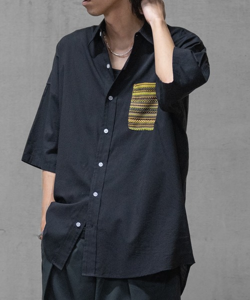 JOHN'S CLOSET（ジョンズクローゼット）の「【i】バルファレースポケット ブロードビッグシャツ（シャツ/ブラウス・メンズ・ブラック/ホワイト・MEDIUM/LARGE/X-LARGE）」の8枚目の写真