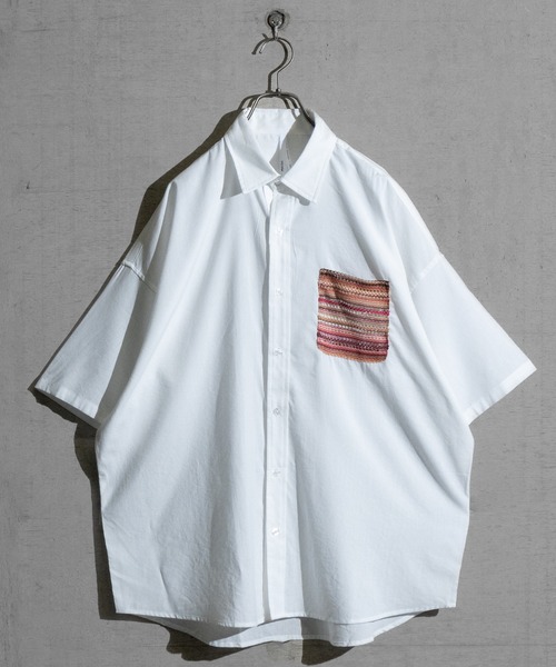 JOHN'S CLOSET（ジョンズクローゼット）の「【i】バルファレースポケット ブロードビッグシャツ（シャツ/ブラウス・メンズ・ブラック/ホワイト・MEDIUM/LARGE/X-LARGE）」の13枚目の写真