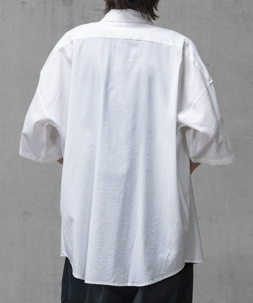 JOHN'S CLOSET（ジョンズクローゼット）の「【i】バルファレースポケット ブロードビッグシャツ（シャツ/ブラウス・メンズ・ブラック/ホワイト・MEDIUM/LARGE/X-LARGE）」の5枚目の写真