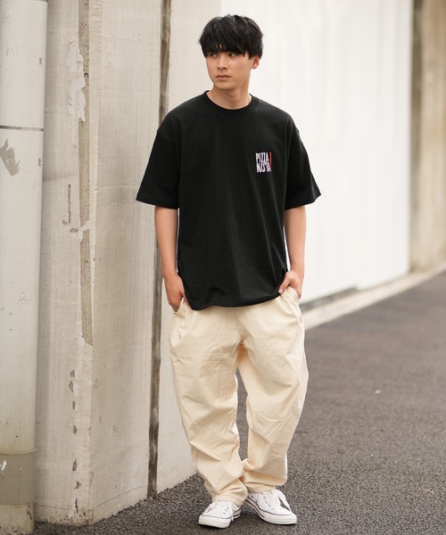 PIZZANISTA!(ピッザニスタ)の「【ムラサキスポーツ限定】PIZZANISTA/ピッザニスタ 半袖Tee カスレプリント オーバーサイズ ユニセックス PNTM242-03(Tシャツ/カットソー・メンズ・ホワイト/ブラック・XL/L/M)」の13枚目の写真