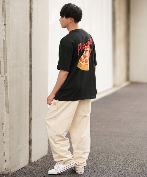 PIZZANISTA!(ピッザニスタ)の「【ムラサキスポーツ限定】PIZZANISTA/ピッザニスタ 半袖Tee カスレプリント オーバーサイズ ユニセックス PNTM242-03(Tシャツ/カットソー・メンズ・ホワイト/ブラック・XL/L/M)」の14枚目の写真