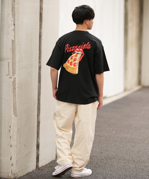 PIZZANISTA!(ピッザニスタ)の「【ムラサキスポーツ限定】PIZZANISTA/ピッザニスタ 半袖Tee カスレプリント オーバーサイズ ユニセックス PNTM242-03(Tシャツ/カットソー・メンズ・ホワイト/ブラック・XL/L/M)」の15枚目の写真
