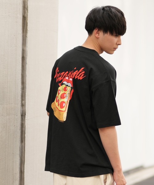 PIZZANISTA!(ピッザニスタ)の「【ムラサキスポーツ限定】PIZZANISTA/ピッザニスタ 半袖Tee カスレプリント オーバーサイズ ユニセックス PNTM242-03(Tシャツ/カットソー・メンズ・ホワイト/ブラック・XL/L/M)」の12枚目の写真