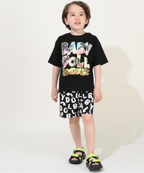 BABYDOLL(ベビードール)の「【軽量・速乾】総柄ストレッチ ハーフパンツ 9529K(その他パンツ・キッズ・ブラック/ピンク系その他7/グリーン系その他7/パープル・90cm/100cm/110cm/120cm/130cm/140cm/150cm)」の8枚目の写真