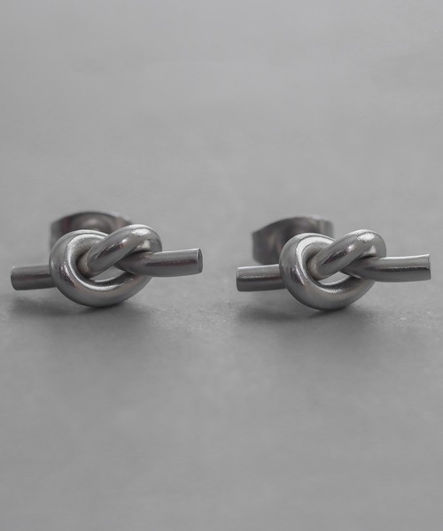 abaskdesign（アバスクデザイン）の「金属アレルギー対応 ノットバースモールステンレスピアス（ピアス（両耳用）・レディース・シルバー/ゴールド・FREE）」の11枚目の写真