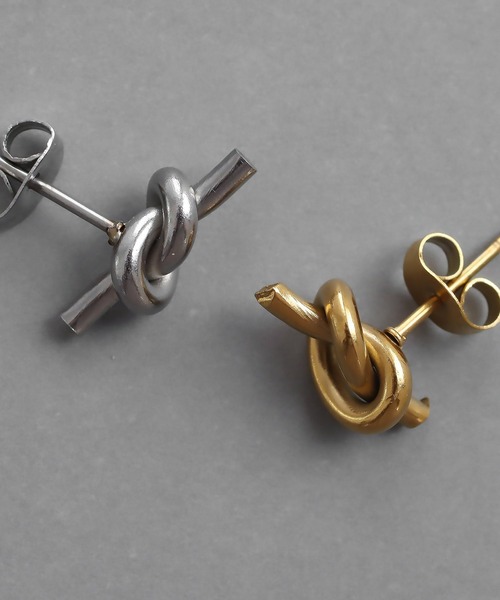 abaskdesign（アバスクデザイン）の「金属アレルギー対応 ノットバースモールステンレスピアス（ピアス（両耳用）・レディース・シルバー/ゴールド・FREE）」の14枚目の写真