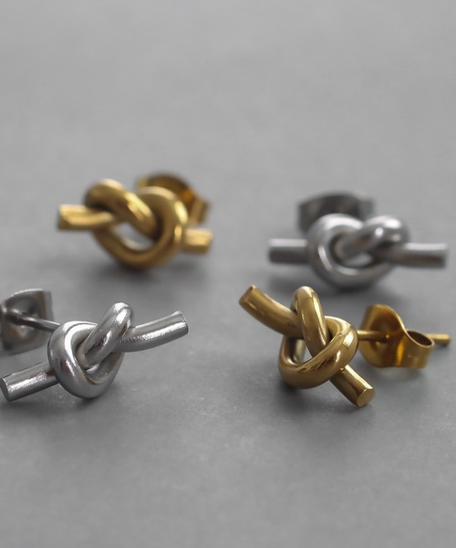 abaskdesign（アバスクデザイン）の「金属アレルギー対応 ノットバースモールステンレスピアス（ピアス（両耳用）・レディース・シルバー/ゴールド・FREE）」の15枚目の写真