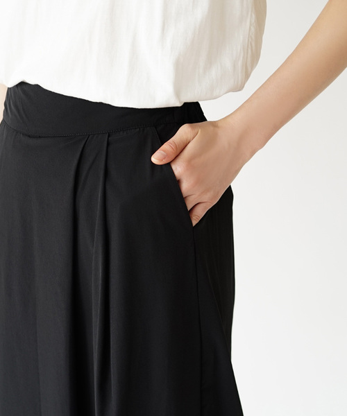 zootie（ズーティー）の「ワイドシルエット ラップパンツ（その他パンツ・レディース・ブラック/ライトベージュ・M）」の11枚目の写真