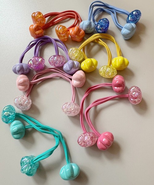 hymy(ヒュミュ)の「【 hymy-ヒュミュ- 】キラキラ スター ヘアゴム 2個セット ( kids ) #_(ヘアゴム・キッズ・パープル/ブルー/オレンジ/ピンク/イエロー/グリーン/ライトピンク・FREE)」の9枚目の写真