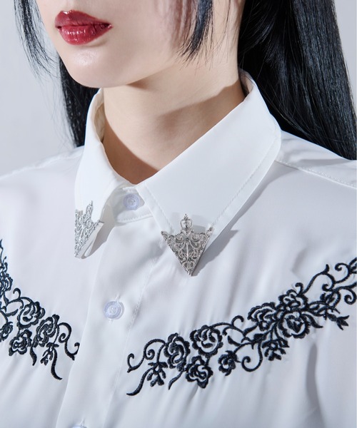 シャツエリデザインピン（ブローチ/コサージュ）｜Ellno Loset（エルノ