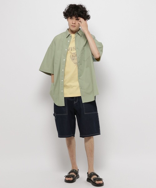 niko and...（ニコアンド）の「エクストラワイドショートスリーブシャツ（シャツ/ブラウス・メンズ・サックスブルー/オフホワイト/チャコール/ライトグリーン・BIG(L)）」の10枚目の写真