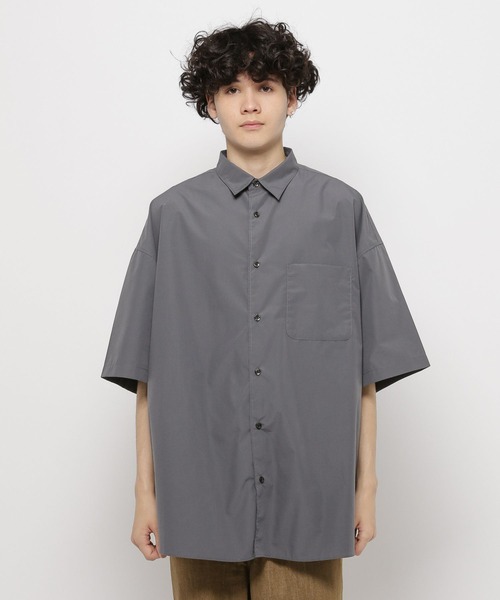 niko and...（ニコアンド）の「エクストラワイドショートスリーブシャツ（シャツ/ブラウス・メンズ・サックスブルー/オフホワイト/チャコール/ライトグリーン・BIG(L)）」の15枚目の写真