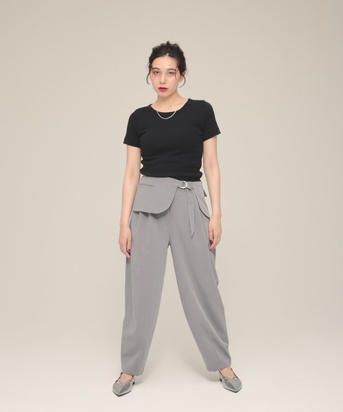 eL(エル)の「【eL】Back Round Soft TEE/132141(Tシャツ/カットソー・レディース・オフホワイト/ブラック/バーガンディー・FREE)」の5枚目の写真