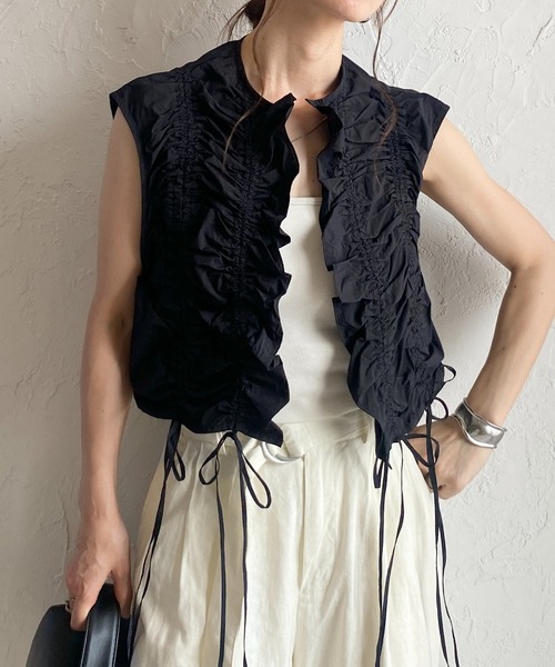 ベロアリボンチェックショートジャケット　ヘッドドレス She's Closet（シーズクローゼット）の「ショート丈クロップド