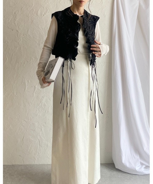 ジャスグリッティー　リボンビスチェ ベスト　トップス　サイズS 01 美品 ジャスグリッティー リボンビスチェ ベスト トップス サイズS 01