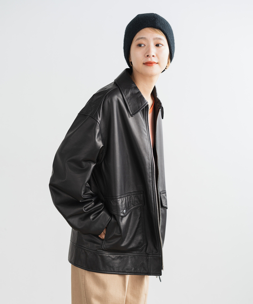 【新品タグ付】Spick and Span ◆G-1フライトジャケット　合成皮革 新品タグ付】Spick and Span ◇G-1フライトジャケット 合成皮革