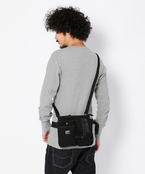 AVIREX(アヴィレックス)の「EAGLE POLYESTER WAIST BAG/イーグル ポリエステル ウエストバッグ/AVX342(ショルダーバッグ・メンズ・ベージュ/ブラック/その他3/カーキ・F)」の9枚目の写真