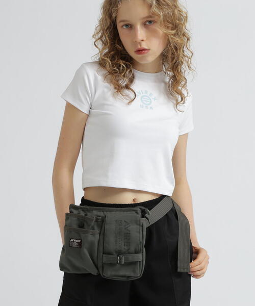 AVIREX(アヴィレックス)の「EAGLE POLYESTER WAIST BAG/イーグル ポリエステル ウエストバッグ/AVX342(ショルダーバッグ・メンズ・ベージュ/ブラック/その他3/カーキ・F)」の11枚目の写真