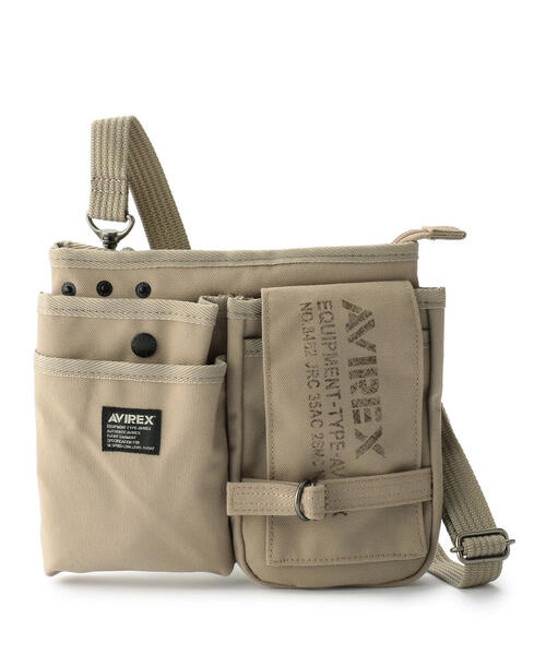 AVIREX(アヴィレックス)の「EAGLE POLYESTER WAIST BAG/イーグル ポリエステル ウエストバッグ/AVX342(ショルダーバッグ・メンズ・ベージュ/ブラック/その他3/カーキ・F)」の3枚目の写真