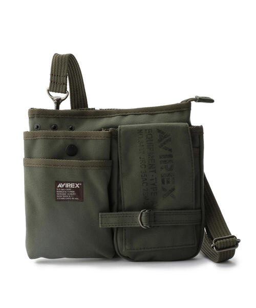 AVIREX(アヴィレックス)の「EAGLE POLYESTER WAIST BAG/イーグル ポリエステル ウエストバッグ/AVX342(ショルダーバッグ・メンズ・ベージュ/ブラック/その他3/カーキ・F)」の5枚目の写真
