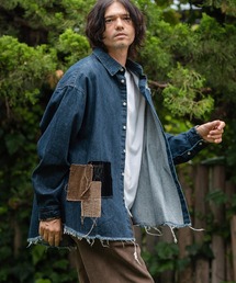 ms5737-Camouflage Corduroy Repair Denim Shirts デニムシャツ