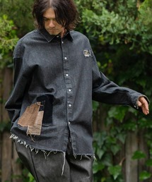 ms5737-Camouflage Corduroy Repair Denim Shirts デニムシャツ