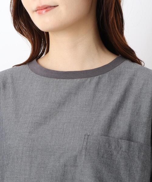 one'sterrace(ワンズテラス)の「リブコンビ 5分袖ブラウス(シャツ/ブラウス・レディース・カーキ系5/グレー系その他7・02)」の16枚目の写真