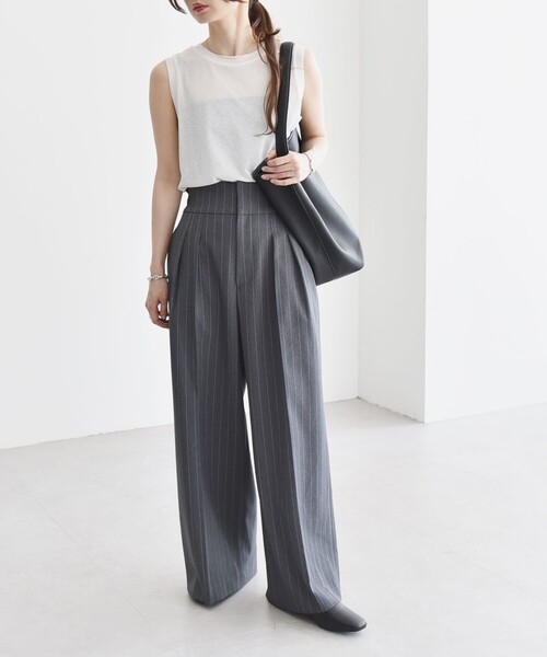 quaranciel(カランシエル)の「quaranciel: ワンハンドル バケツ トート バッグ(A4対応)(トートバッグ・レディース・キャメル/バーガンディー/ブラック/シルバー・ONE SIZE)」の5枚目の写真