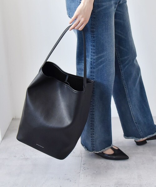 quaranciel(カランシエル)の「quaranciel: ワンハンドル バケツ トート バッグ(A4対応)(トートバッグ・レディース・キャメル/バーガンディー/ブラック/シルバー・ONE SIZE)」の8枚目の写真