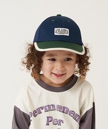 b・ROOM | バイカラーアップリケ付きキャップ(キャップ)