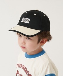 b・ROOM | バイカラーアップリケ付きキャップ(キャップ)