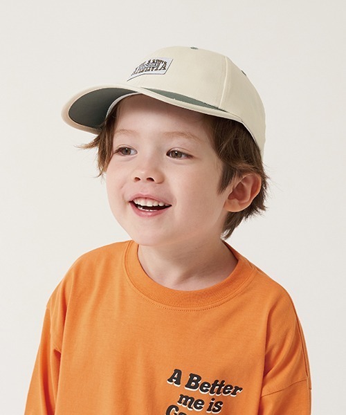 b・ROOM（ビールーム）の「バイカラーアップリケ付きキャップ（キャップ・キッズ・アイボリー/ブラック/ボルドー/ネイビー/ミント・54cm）」の12枚目の写真