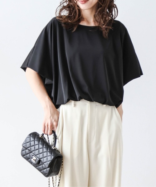 Lajour(ラジュール)の「日本製バルーンショートトップス(シャツ/ブラウス・レディース・ブラック/ホワイト・フリー)」の21枚目の写真